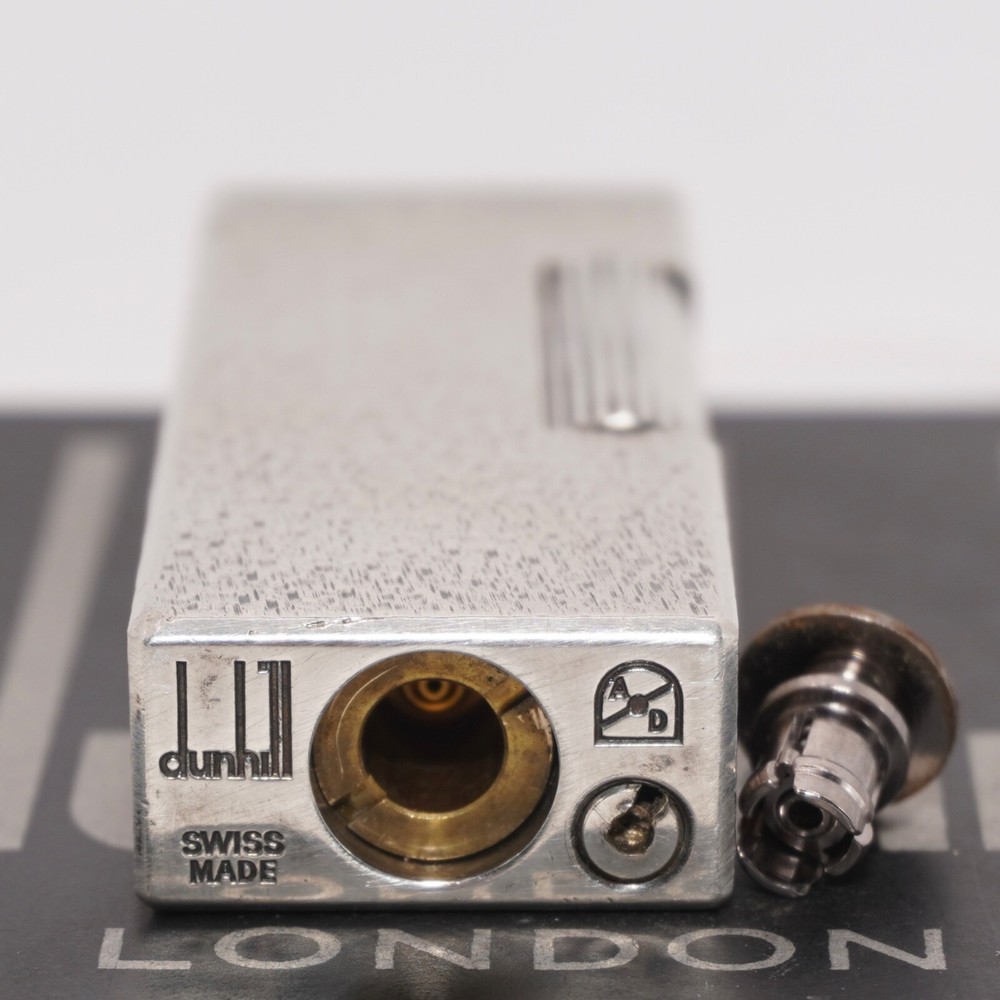 Dunhill Lighter Silver Sand Pattern-Ultrasonically Cleaned_Working