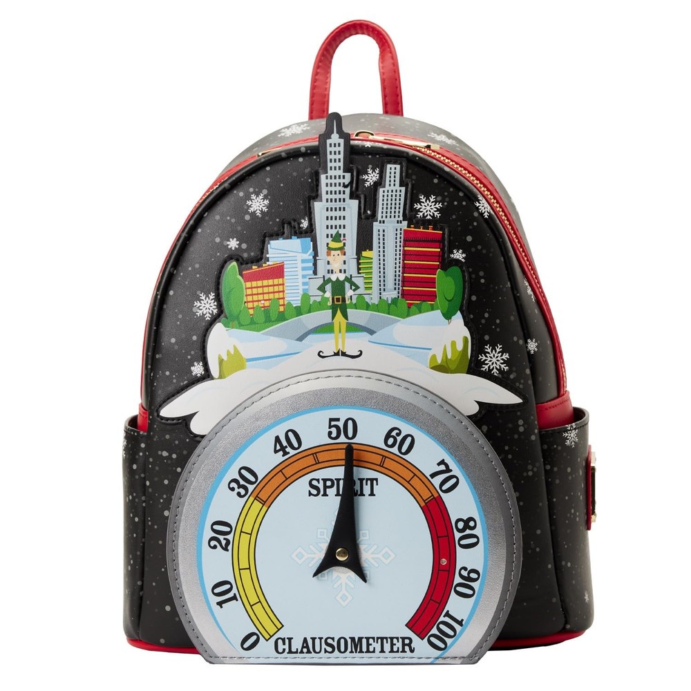 Loungefly ELF CLAUSOMETER Light UP MINI Backpack Standard, Multicolored