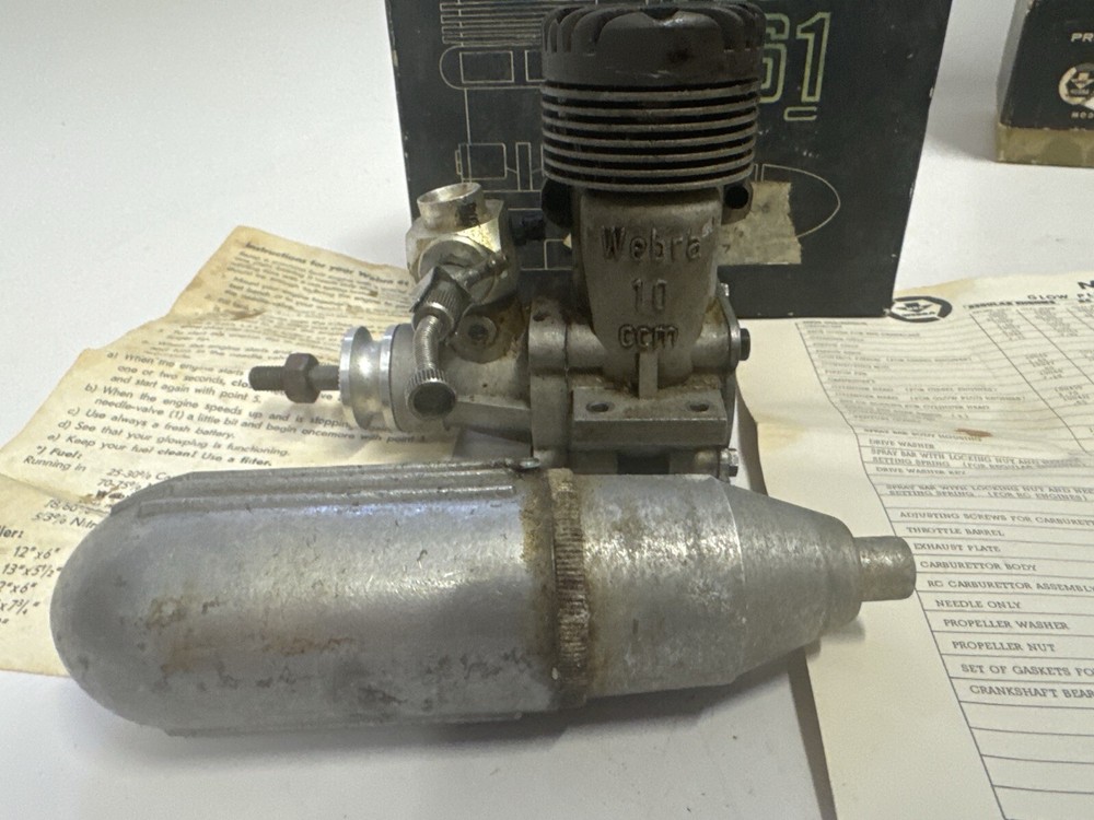 WEBRA MODEL AIRPLANE ENGINE R/C 61 RC 10CCM 1020
