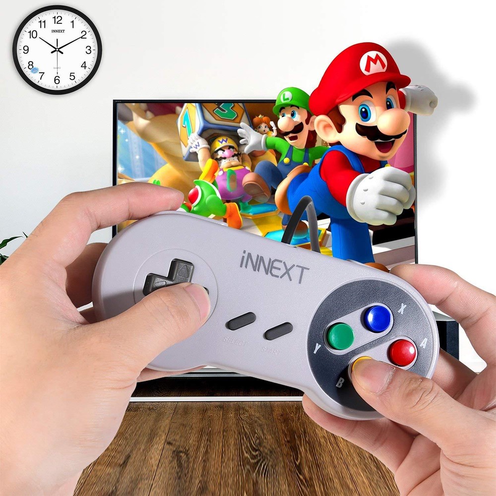 2 Pack iNNEXT SNES USB Super SNES Controller Gamepad for PC & MAC & Raspberry Pi