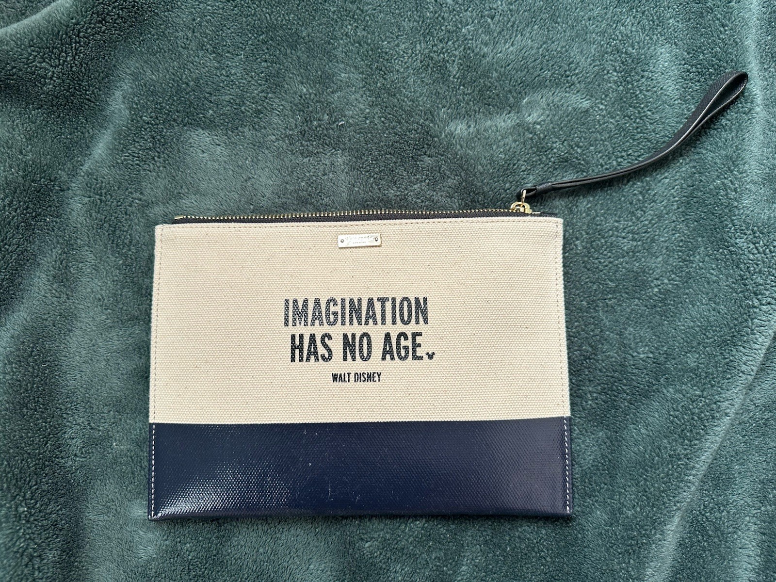 RARE Kate Spade Disney Parks "Imagination Has No Age" Canvas Tote + Clutch NWOT