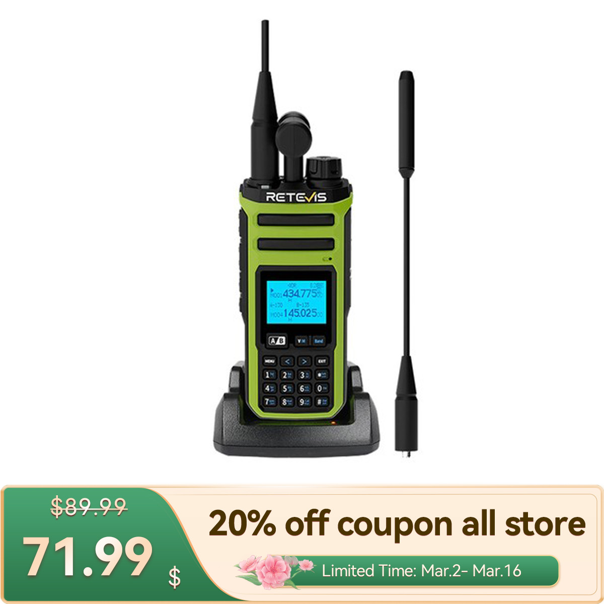 Retevis A3 Ham Radio Quad-Band Transmission SSB Reception NOAA For Ham beginners