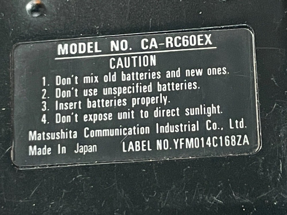 PANASONIC CA-RC60EX CAR STEREO REMOTE CONTROL PANASONIC CA-RC60EX REMOTE TESTED