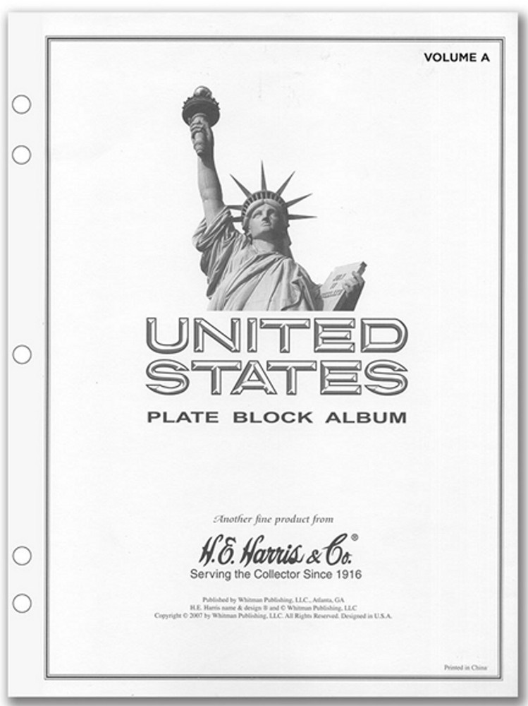 HE Harris USA Plate Block ALBUM Part A 1901-1963 PAGES ONLY