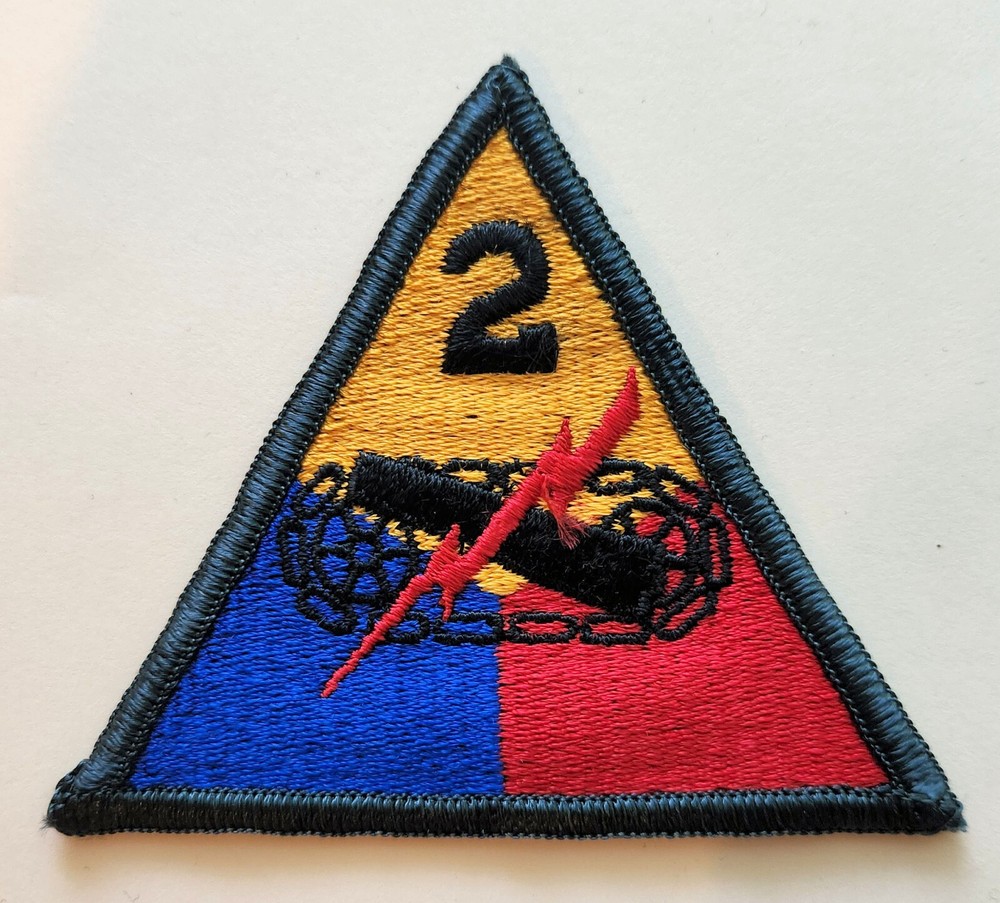 US ARMY 2ND ARMORED DIVISION HELL ON WHEELS USGI US GOVERNMENT ISSUE PATCH!