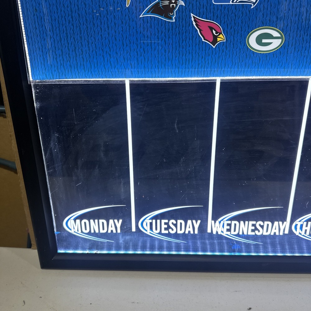 AWESOME BUD LIGHT BEER NFL LIGHT UP MENU BOARD SIGN