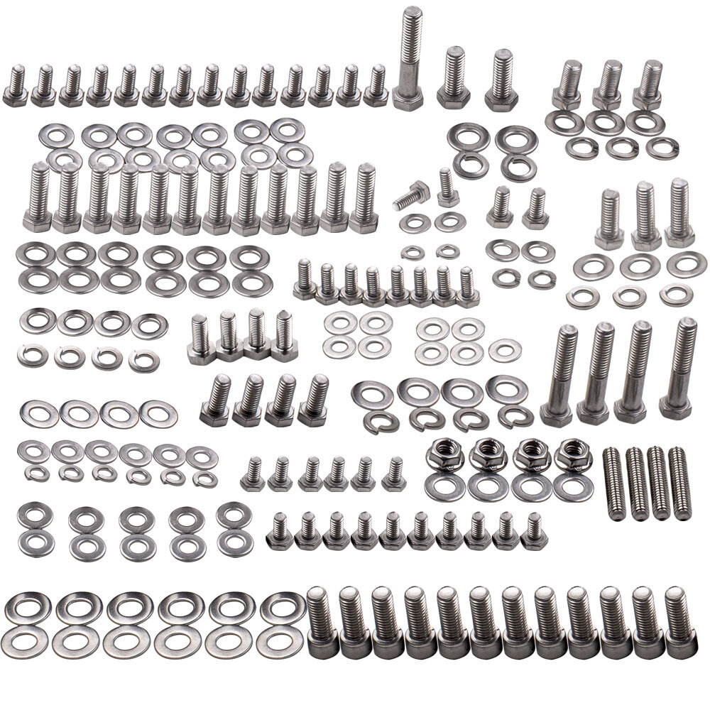 SMALL BLOCK FOR CHEVY STAINLESS ENGINE STUD / BOLT KIT SBC 283 305 327 350 400 A