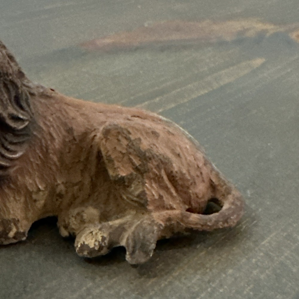 Elastolin Sitting Laying Lion Figure Vintage Zoo