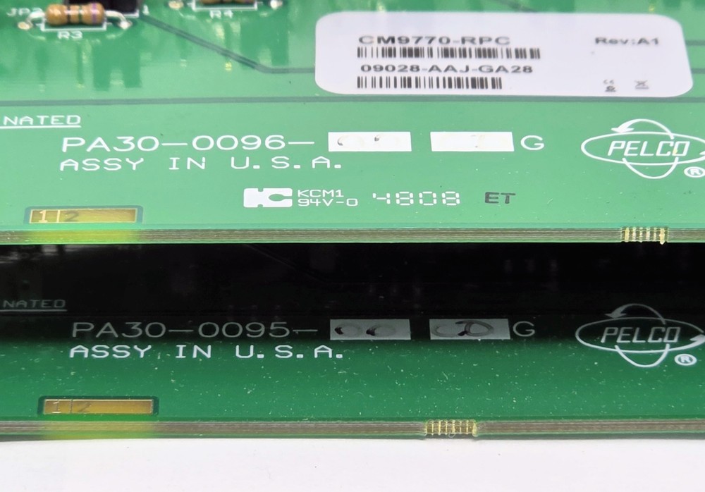 Pelco CM9770-RPC / 32 Input Rear Panel Card Rev:A1