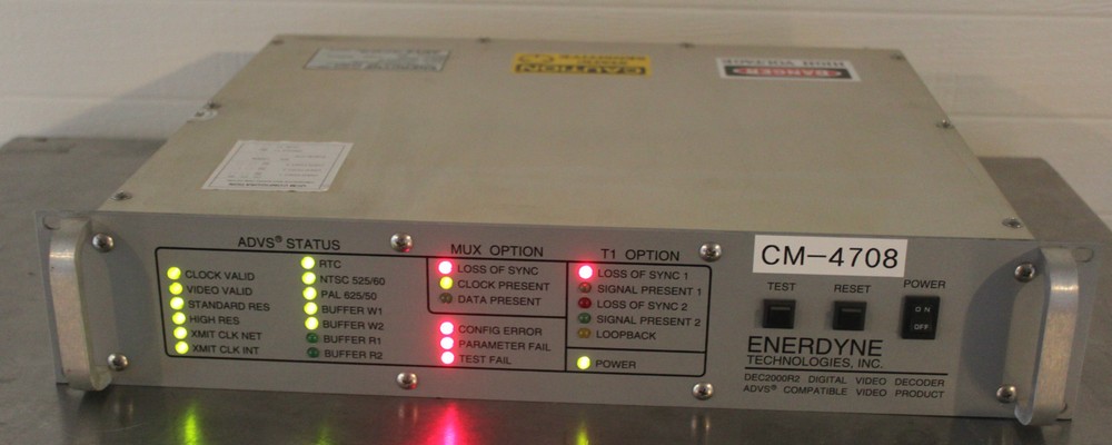 ENERDYNE ADVS DEC2000R2 DEC2000R02-02 DIGITAL VIDEO COMPRESSION DECODER