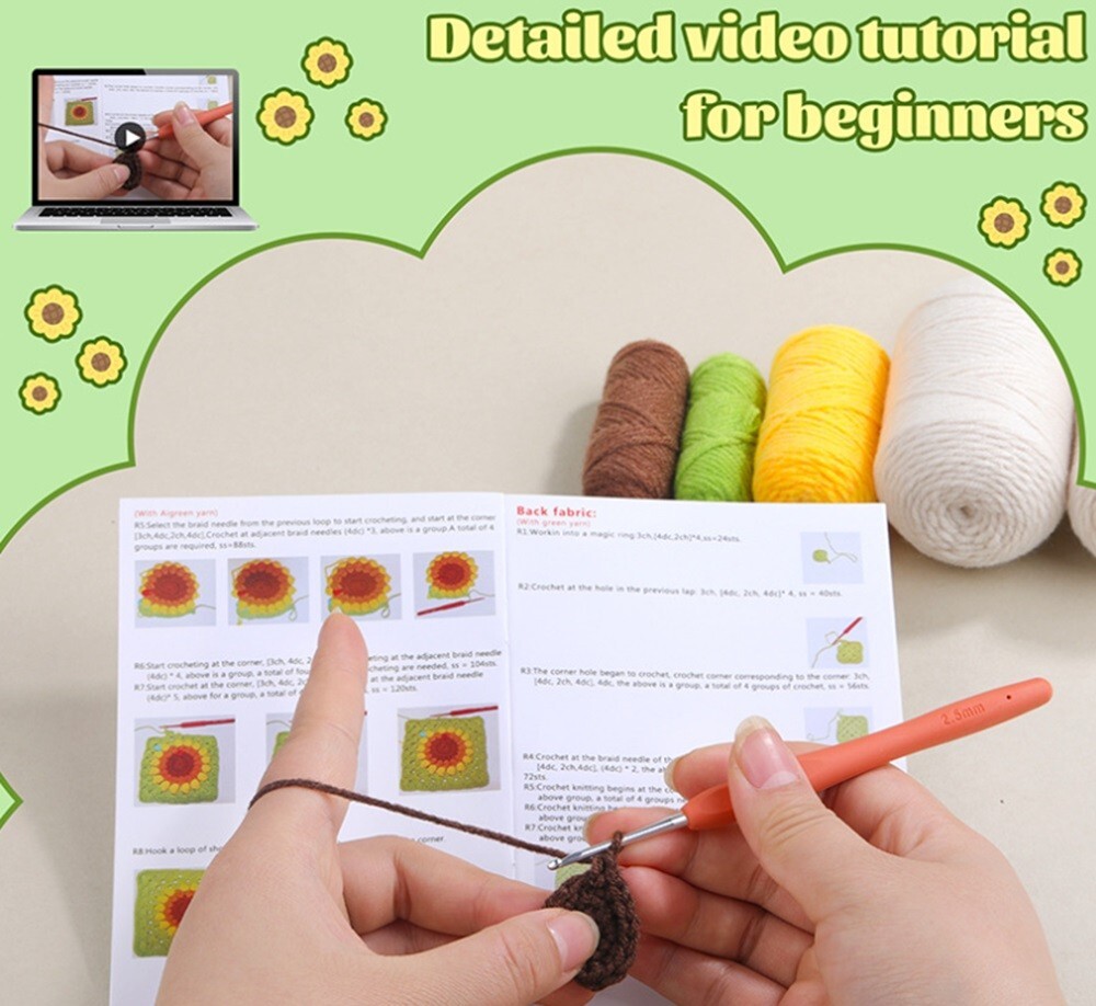 Beginners Crochet Phone Bag Kit –DIY Craft Starter w Step-by-Step Video Tutorial