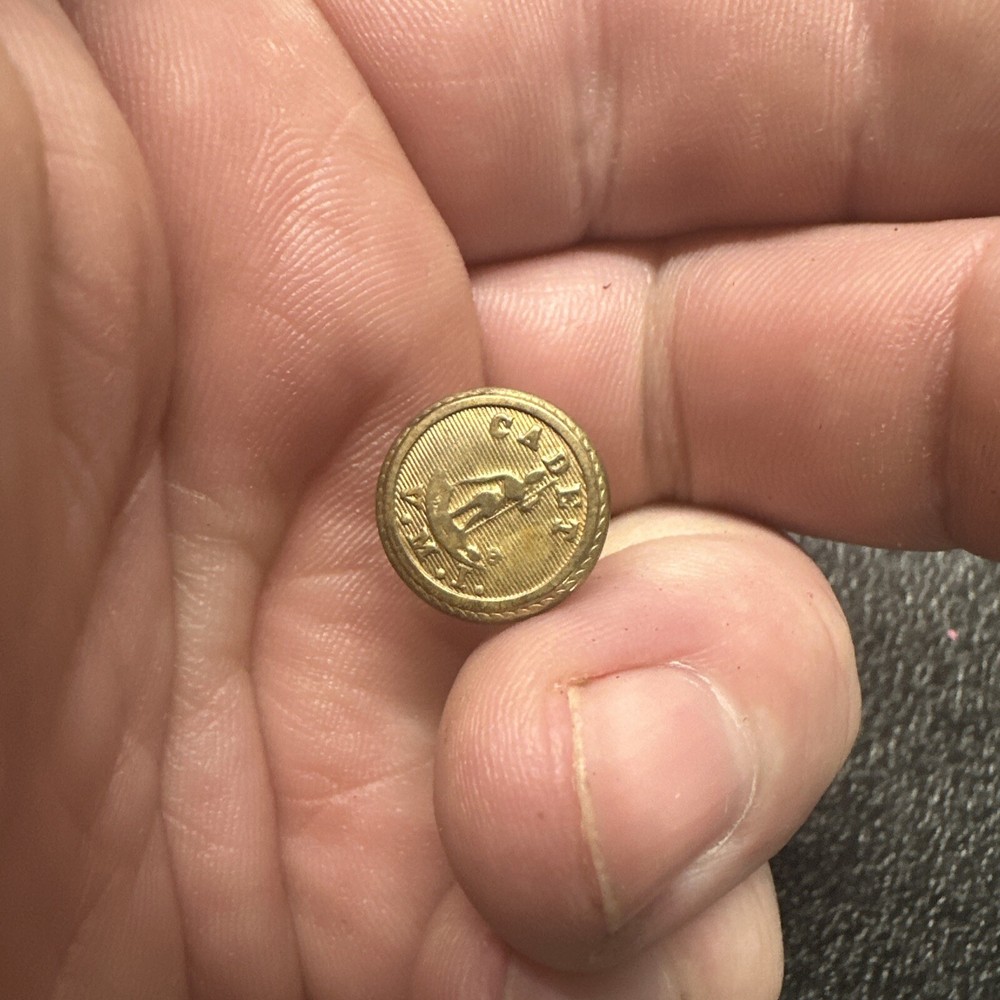 VMI Cadet Cap/hat Button 1890s Waterbury Co
