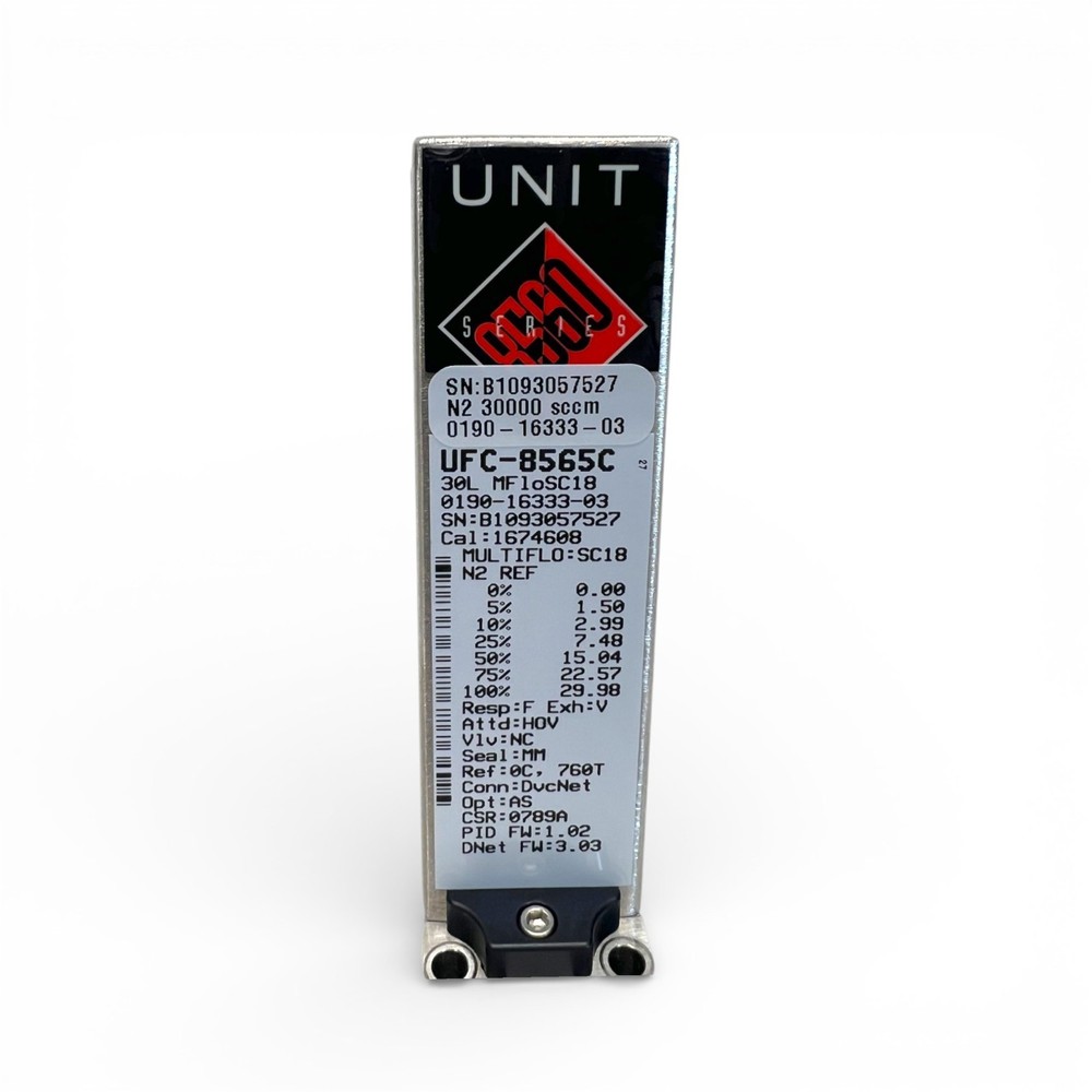 Unit UFC-8565C Mass Flow Controller MFC DeviceNet N2 30000 SCCM USED