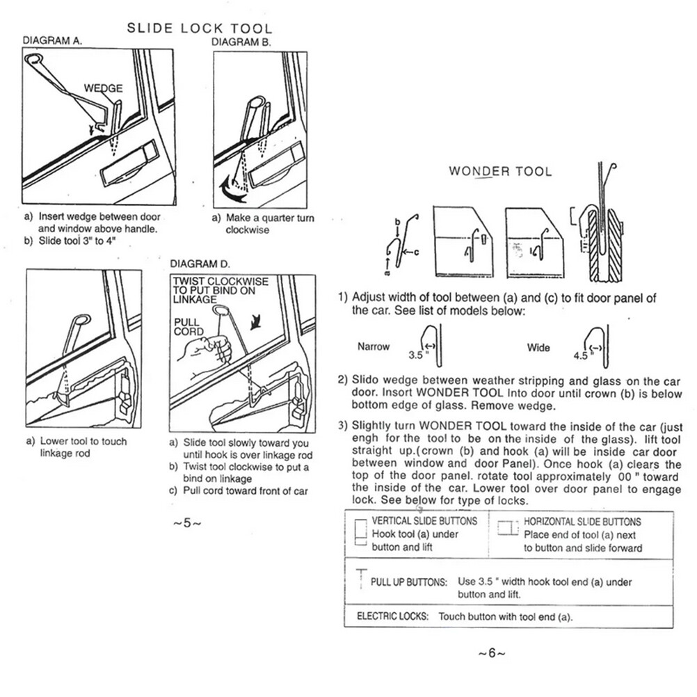 9pcs Car Door Unlock Lock Out Key Lost Opening Tool Kit + Air Pump Universal US