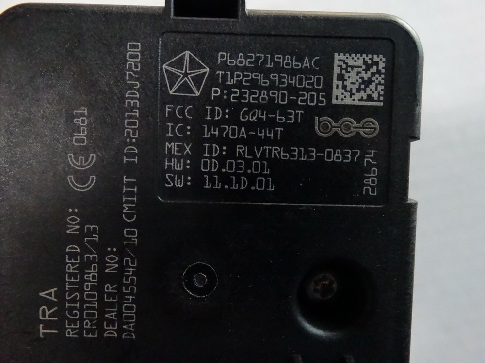 FITS 16-22 RAM 1500 2500 3500 WIRELESS IGNITION NODE WIN MODULE MOPAR 68271986AC