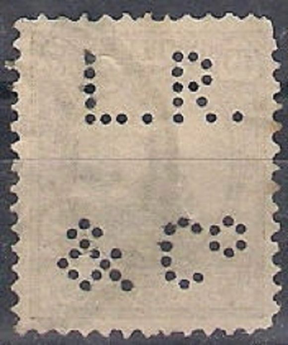 Netherlands Old Stamp Perfin