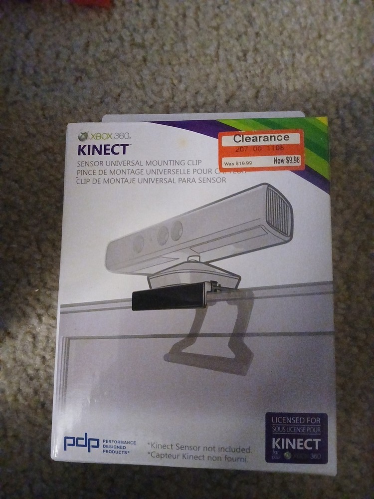 PDP Xbox 360 Kinect Sensor Universal Mounting Clip Microsoft Licensed NEW SEALED