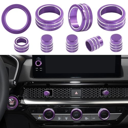 Air Conditioning Vent Knob Cover for Honda Civic Accessories 2022-2024 Purple