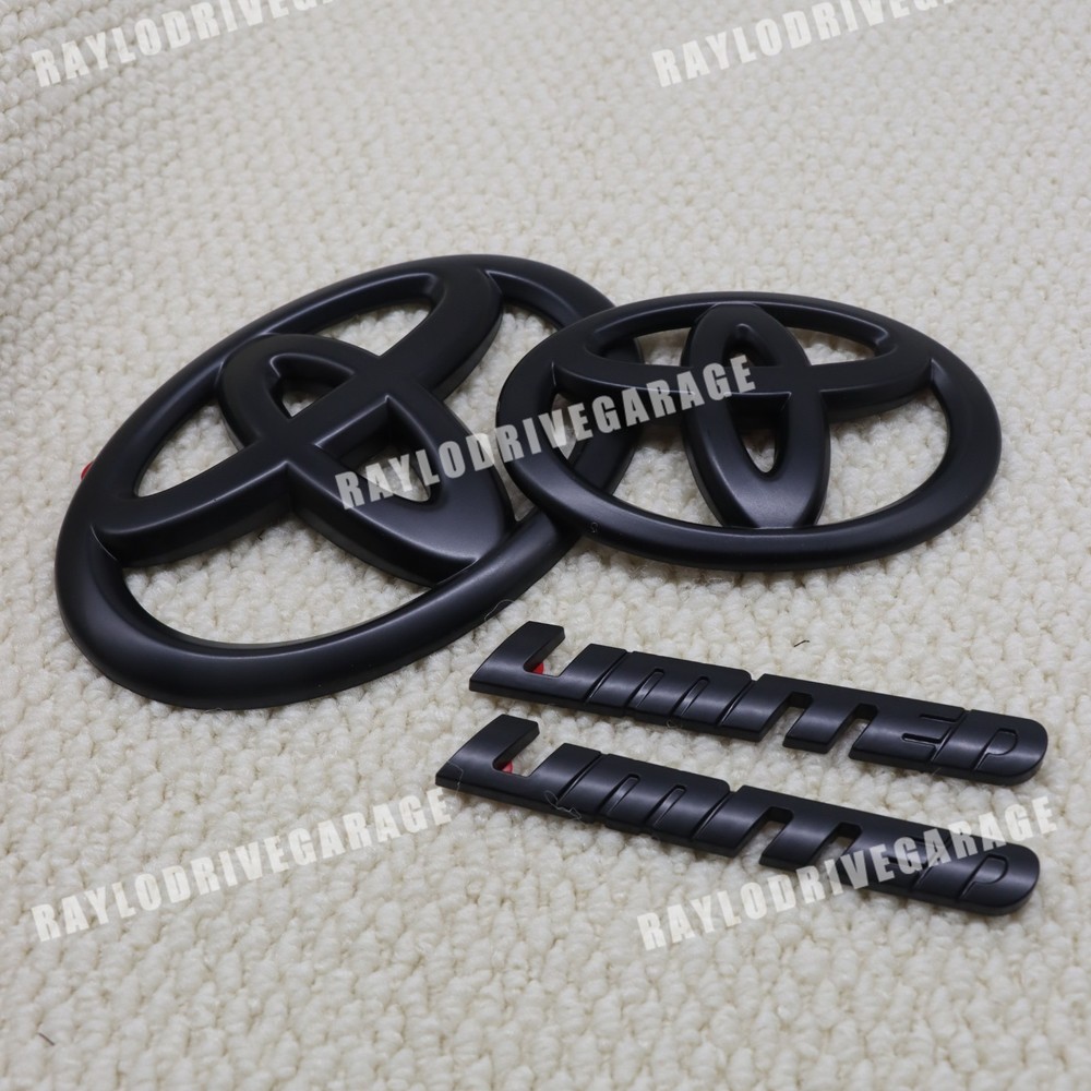 Front Grill Emblem Rear Tailgate Side Overlay Blackout For Sequoia Limited/SR5