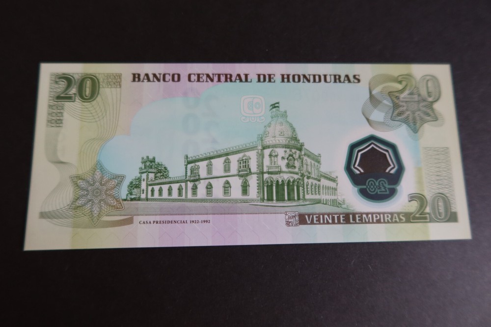 HONDURAS, 2008 POLYMER ISSUE, 20 LEMPIRAS, DATED 31.07.2008 P95 - UNCIRCULATED