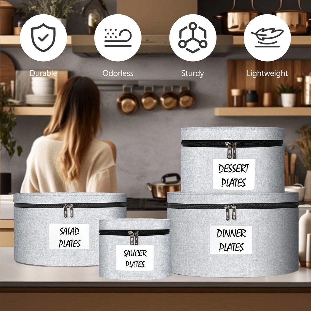 China Storage Containers 4 Piece Set Moving Boxes for Dinnerware Stackable Mo...