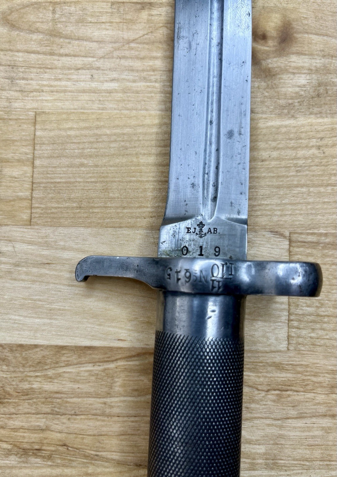 Swedish Mauser M1896 Bayonet & Scabbard Pre WW1 Post War Crown & Unit Markings