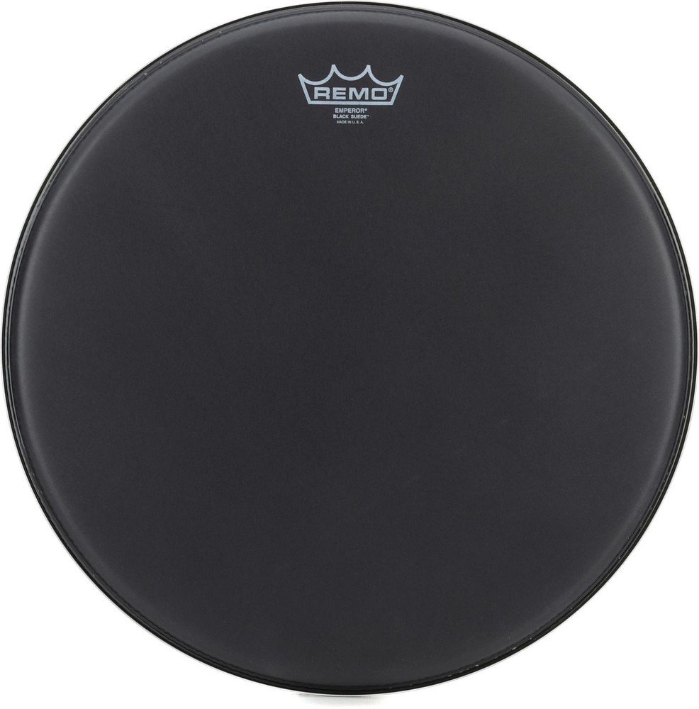 Remo Emperor Black Suede Drumhead - 16 inch (2-pack) Bundle