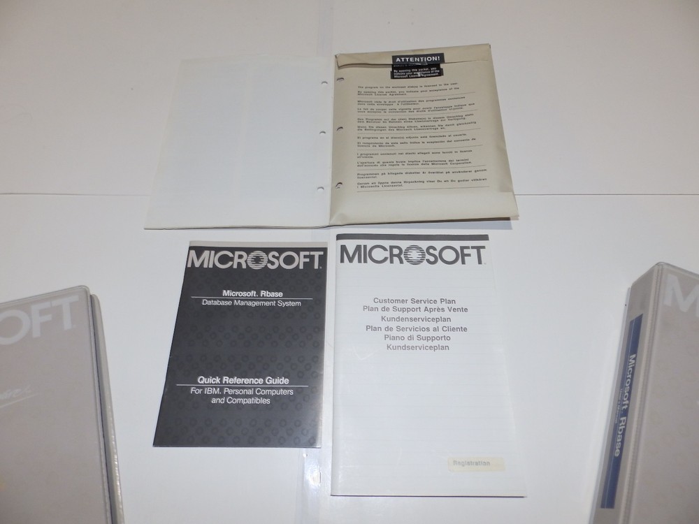 Vintage Software - Microsoft RBase Database Management System (5.25" diskettes)