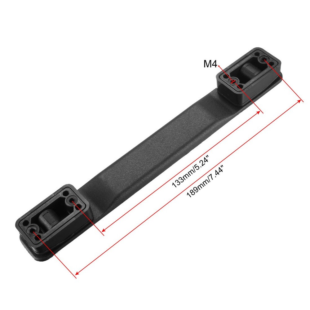Luggage Handle 202mm Length Strap Grip Replacement Black 2Pcs