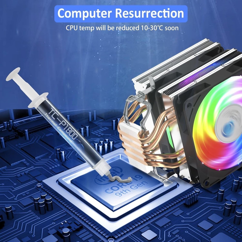 High-Performance CPU/GPU Thermal Paste 3g - Includes Application Tools for Ease