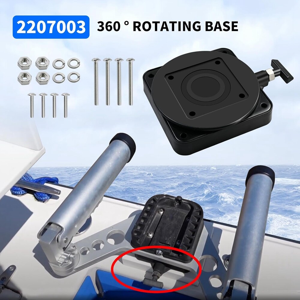 2207003 STANDARD LOW-PROFILE SWIVEL BASE FOR CAN-NON 3991913 DOWNRIGGER MOUNT W