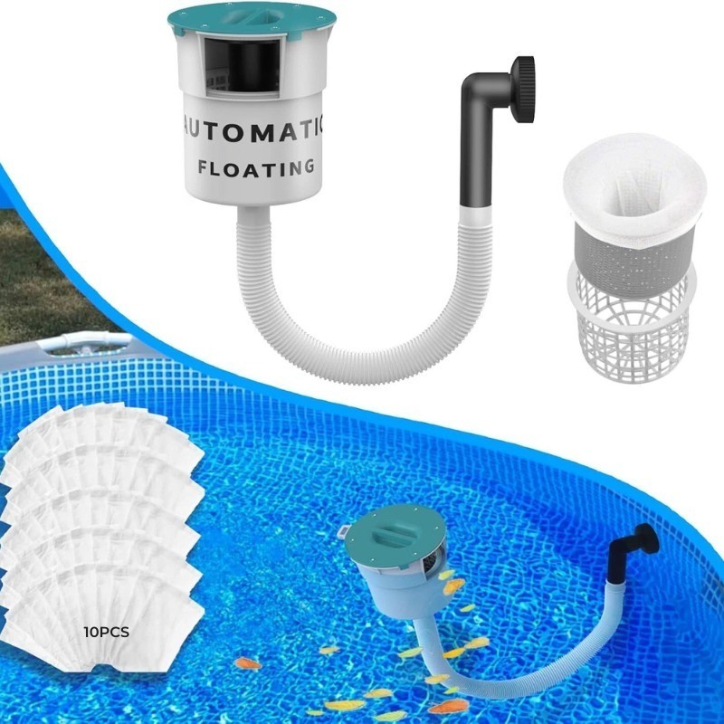 Valdorena Surface Float Skimmer 2025 Upgrade Turquoise Above Ground Pool