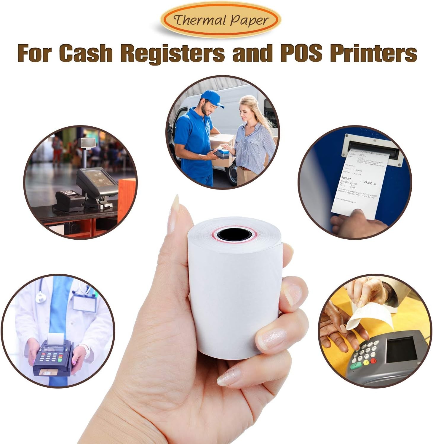 50-400 Rolls 2 1/4" x 85' Thermal Cash Register Credit Card POS Receipt Paper