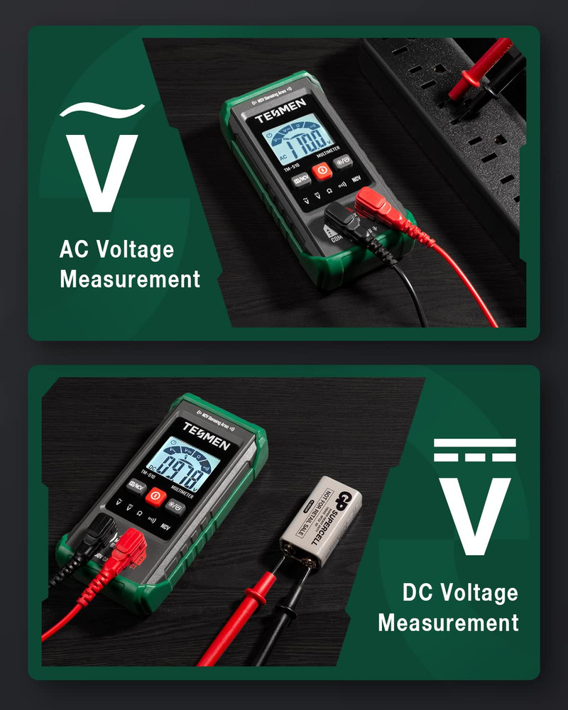 TM-510 Digital Multimeter, 4000 Counts, Smart Measurement, Auto-Ranging Voltmete