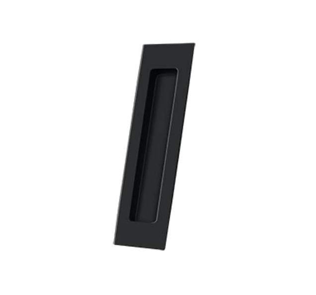 Deltana 10" Solid Brass Rectangular Flush Sliding Door Pull | Black | FP10225U19