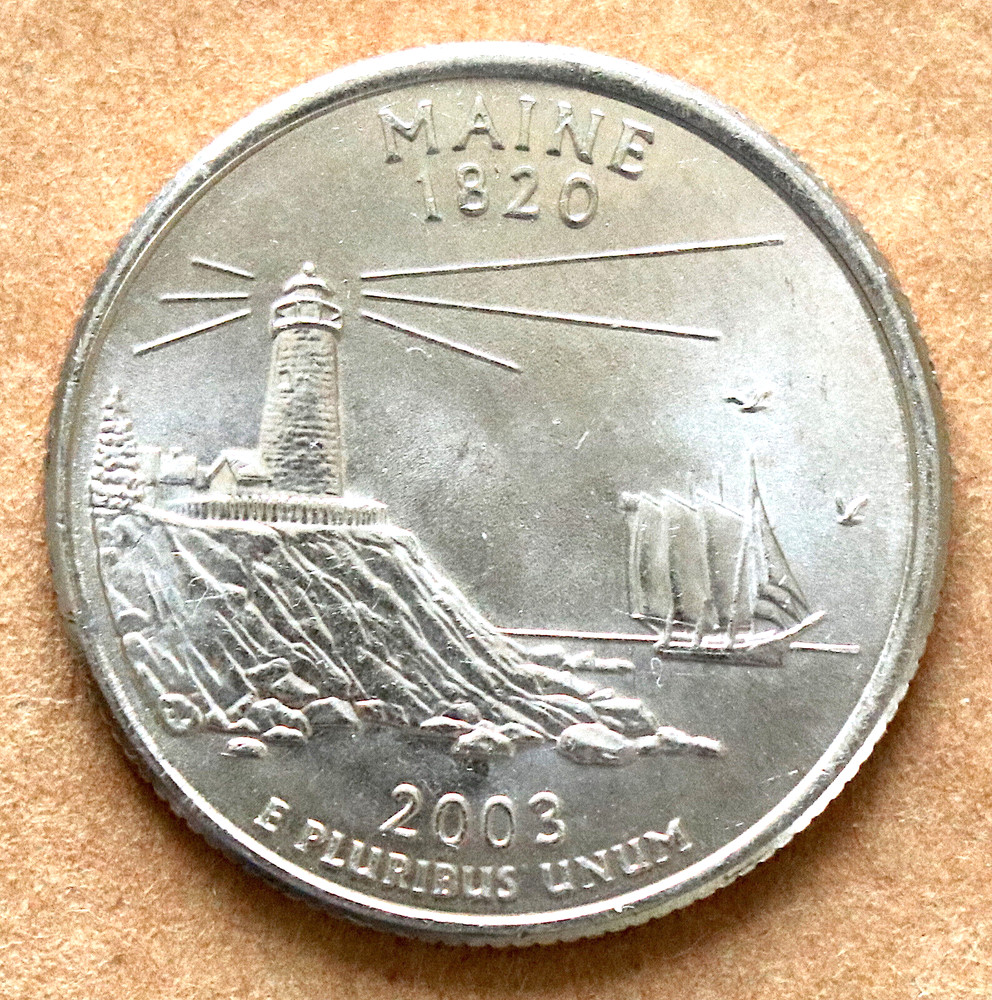 2003 D Maine State Quarter  From U S Mint roll