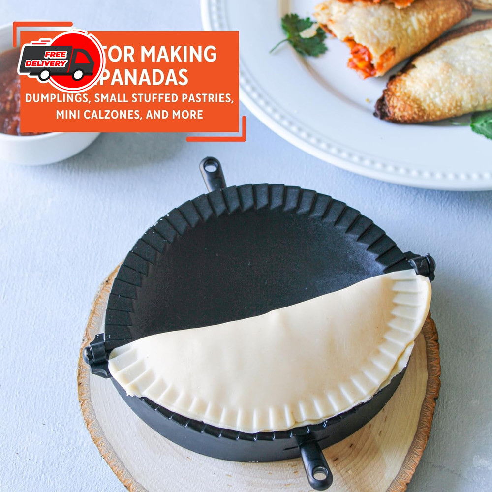 Empanada Press Set – Dumpling Maker, Plastic Empanada Mold & Pastry Press