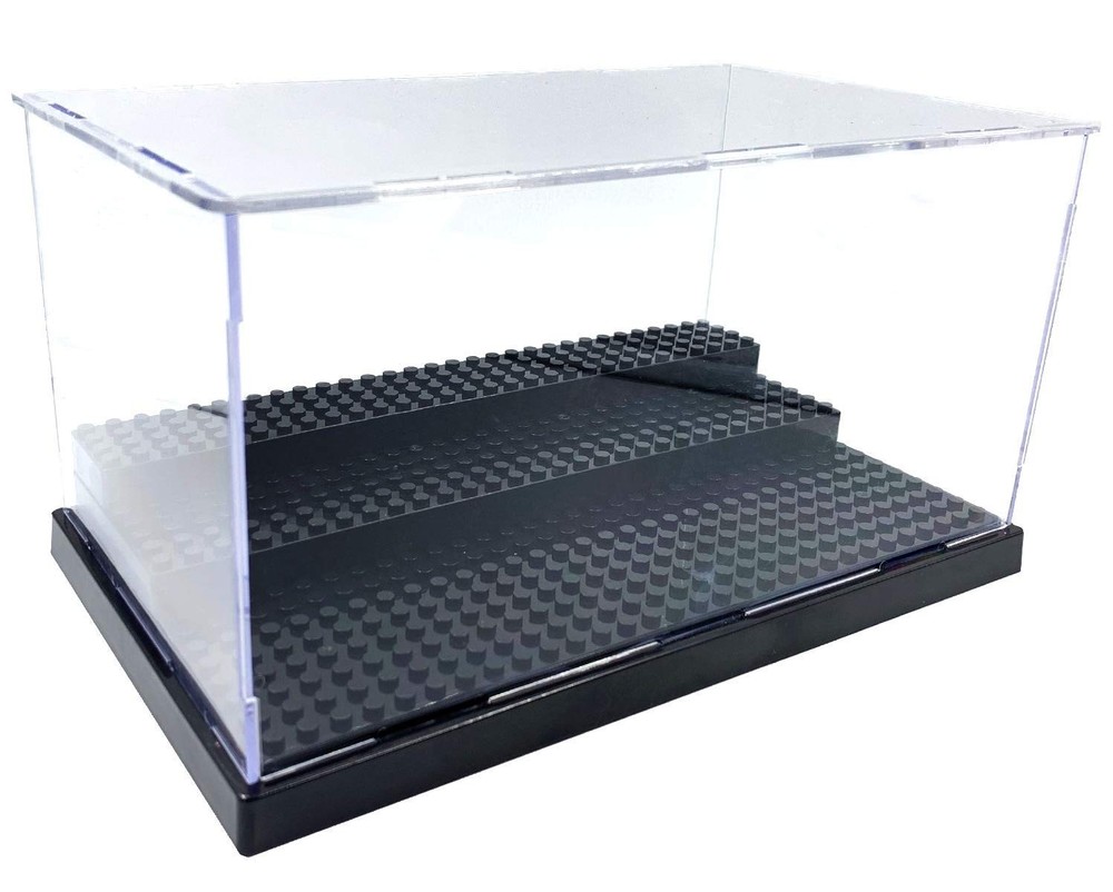 Display Case for Minifigure Action Figures Blocks, Box Storage Black