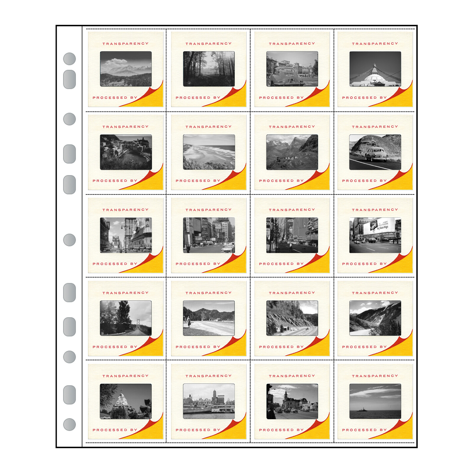 100Sheets 135 35mm Acid-free Archival Storage Pages Sleeves Slide Film Negative