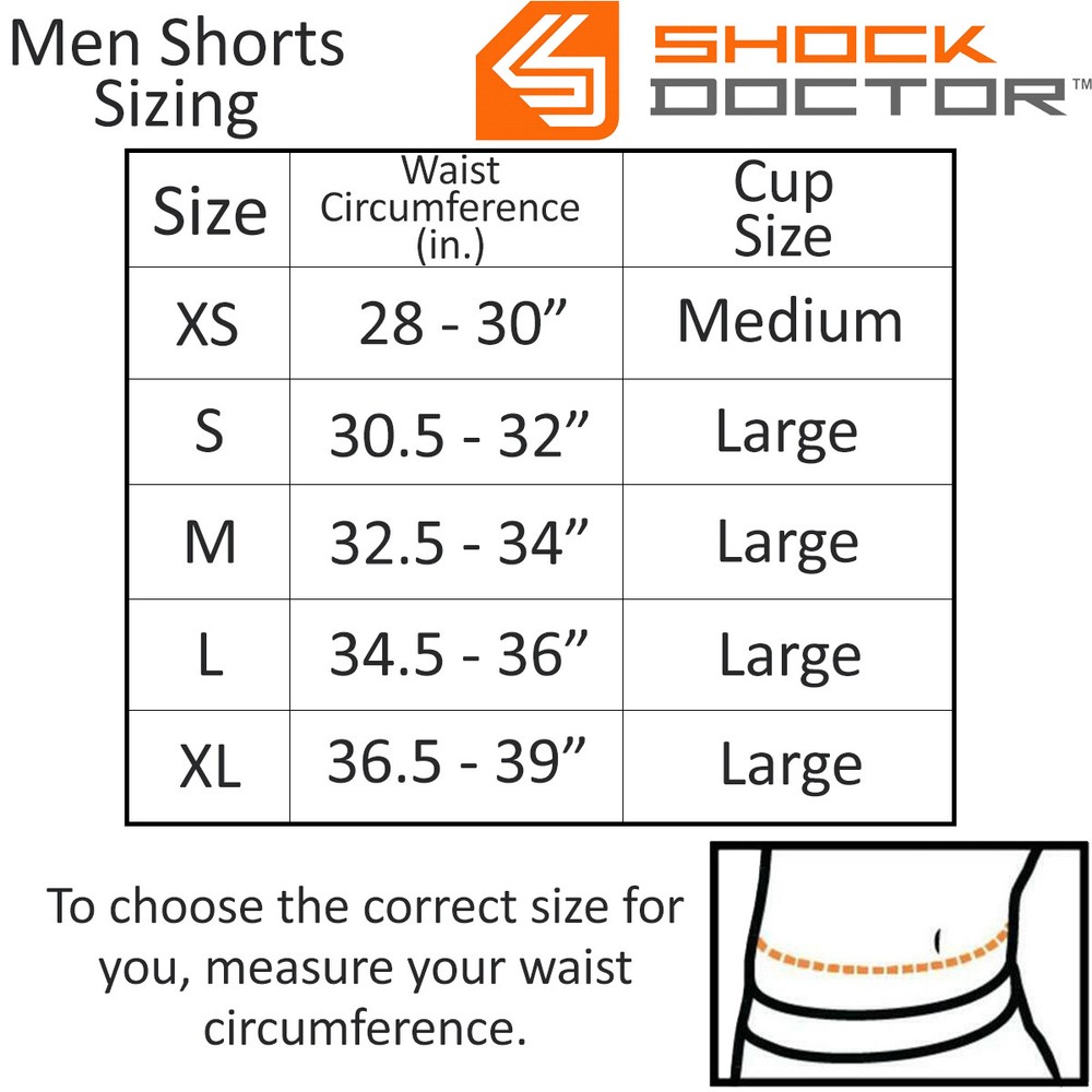 Shock Doctor Core Compression Shorts with Athletic Cup Pocket - White