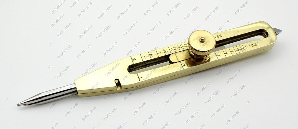 Solid Brass Marine Navigation Proportional Divider w/ Leather case (6 inch)