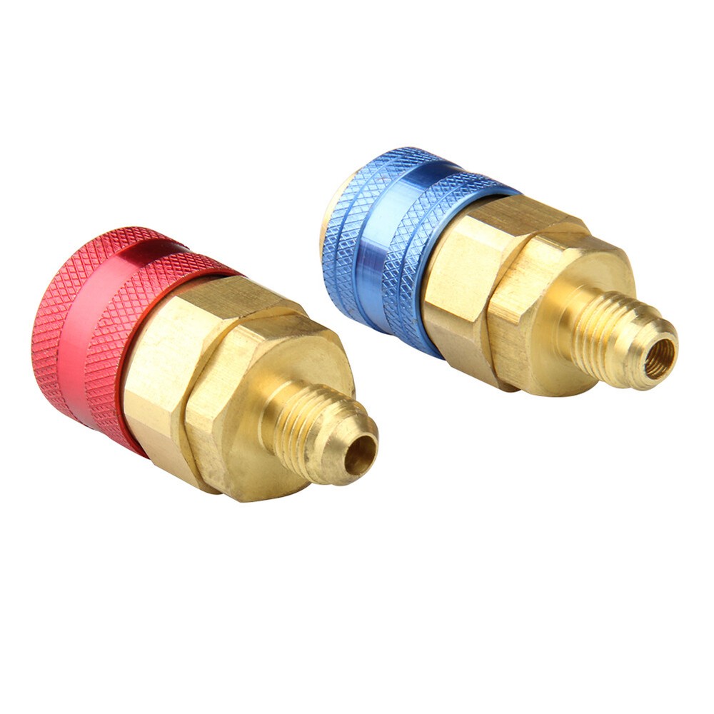 AC Conversion Quick Manifold Connector Adapter Gauge Straight Coupler Low High