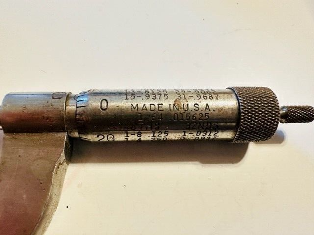 Millers Falls 0" - 1" Micrometer Machinist Tools