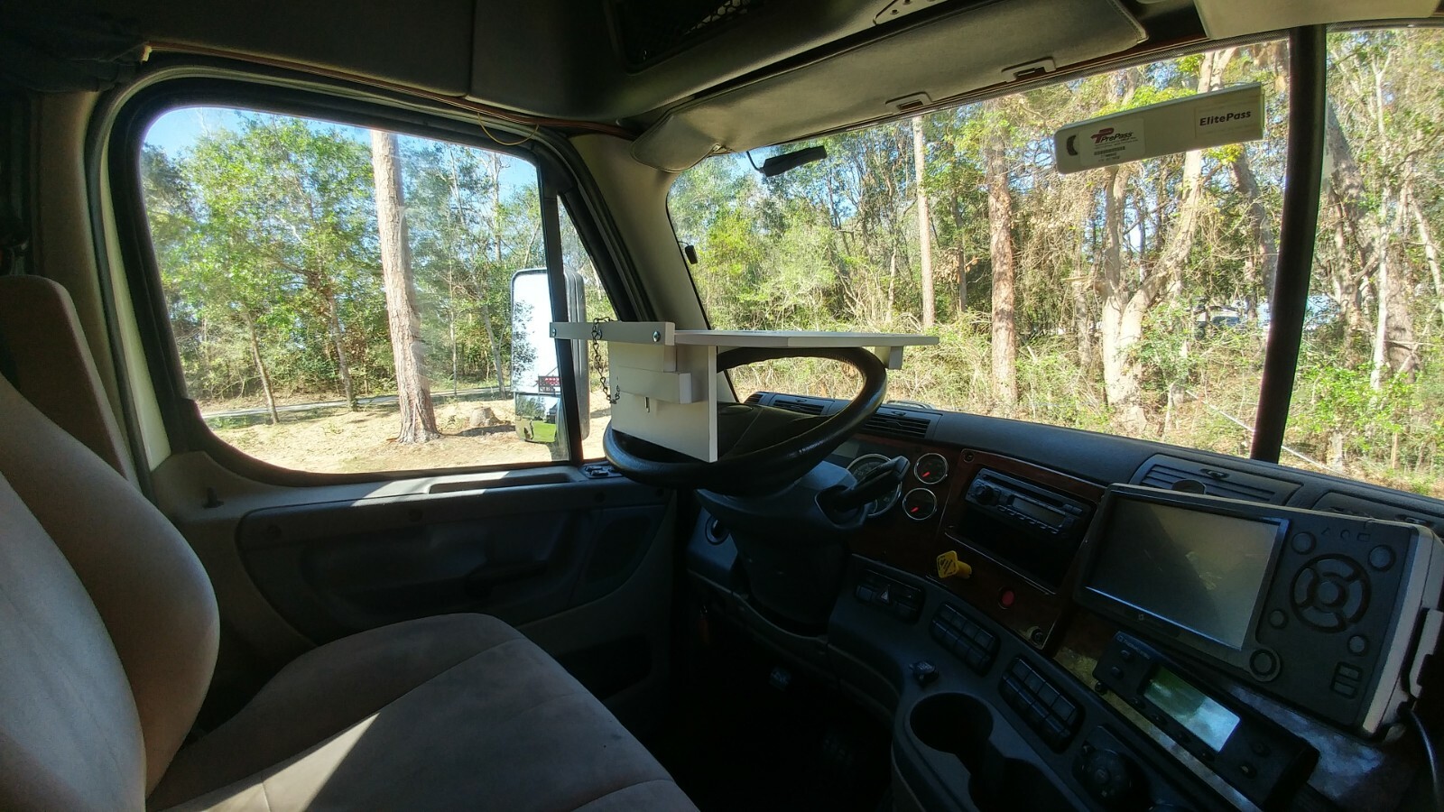 Big Rig Truck Steering Wheel Desk Table Laptop Meals Work Area *not for car*