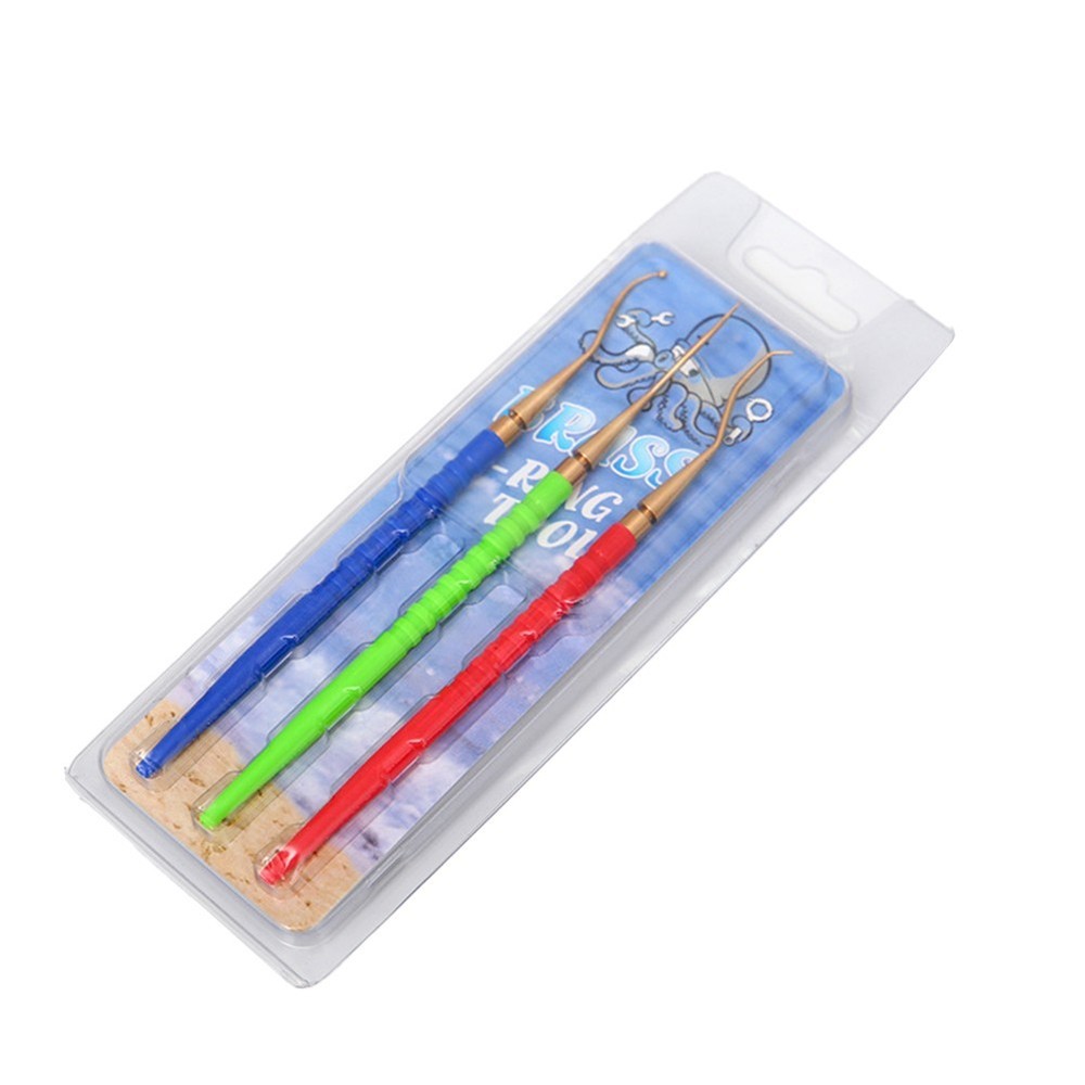 High Grade ORing Remover Tool Brass Pick Hooks Plastic Handle 3Pcs Pack