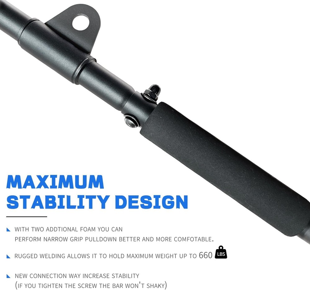 Rotating LAT Pull Down Bar 39.4'' LAT Pulldown Attachments for Pulley System ...