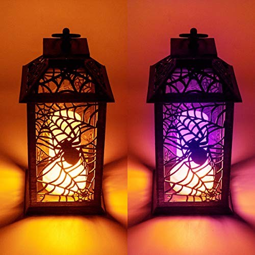 Candle Lanterns Decorative Hanging Lights with Timer Function for 1pack Spider