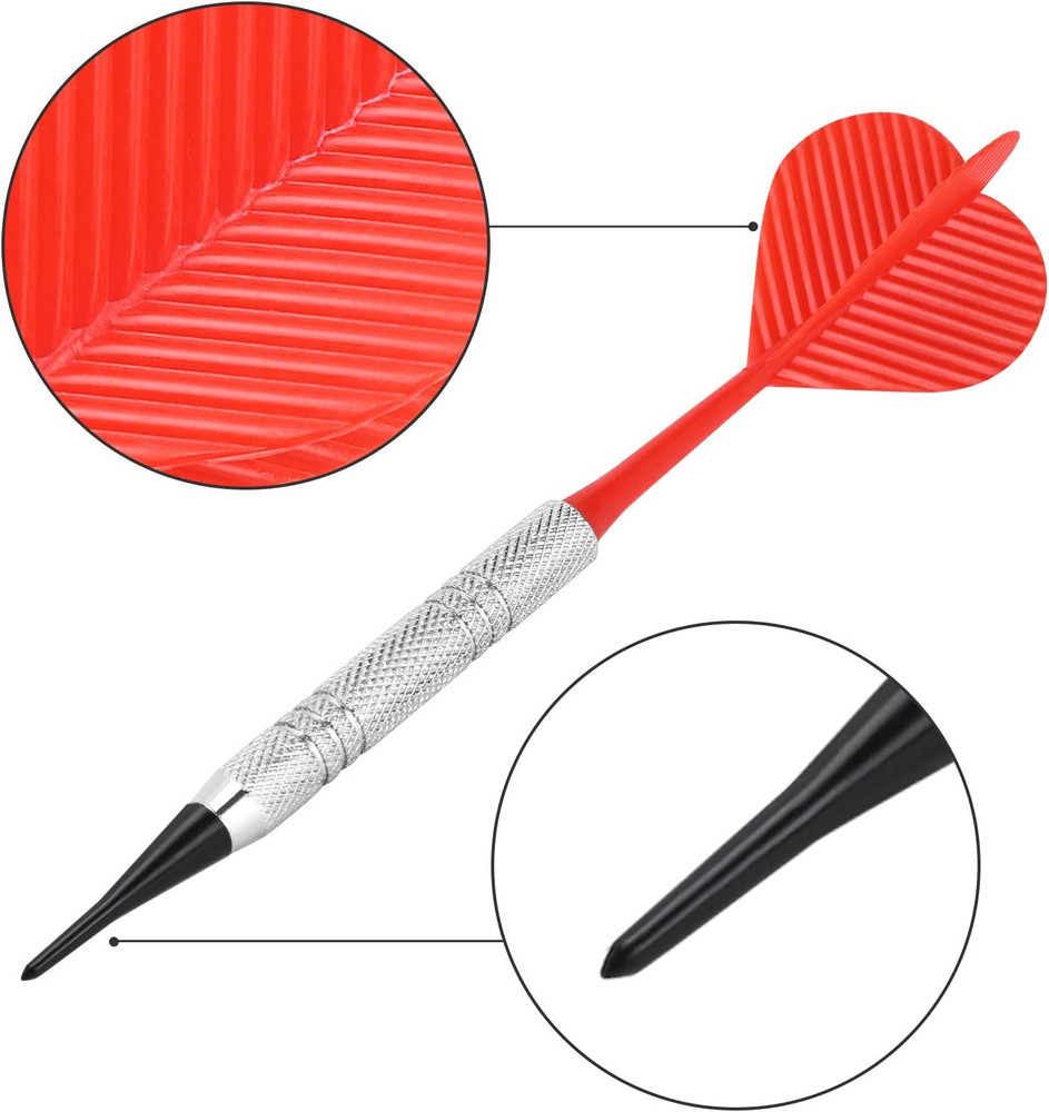 Soft Tip Darts, Bar Dart, Plastic Tip Darts Set, Attach Extra 100 Black 2BA Repl