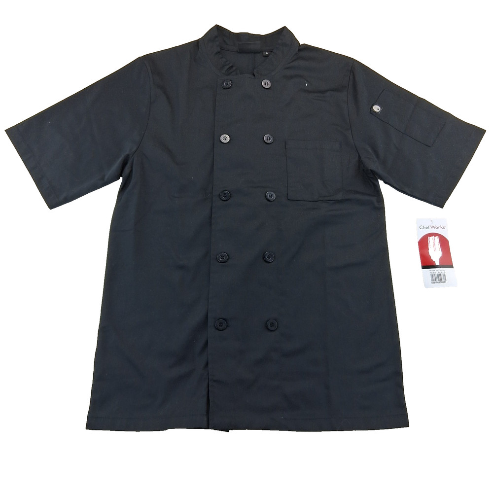 Chef Works Unisex Black Check Jacket Size Small