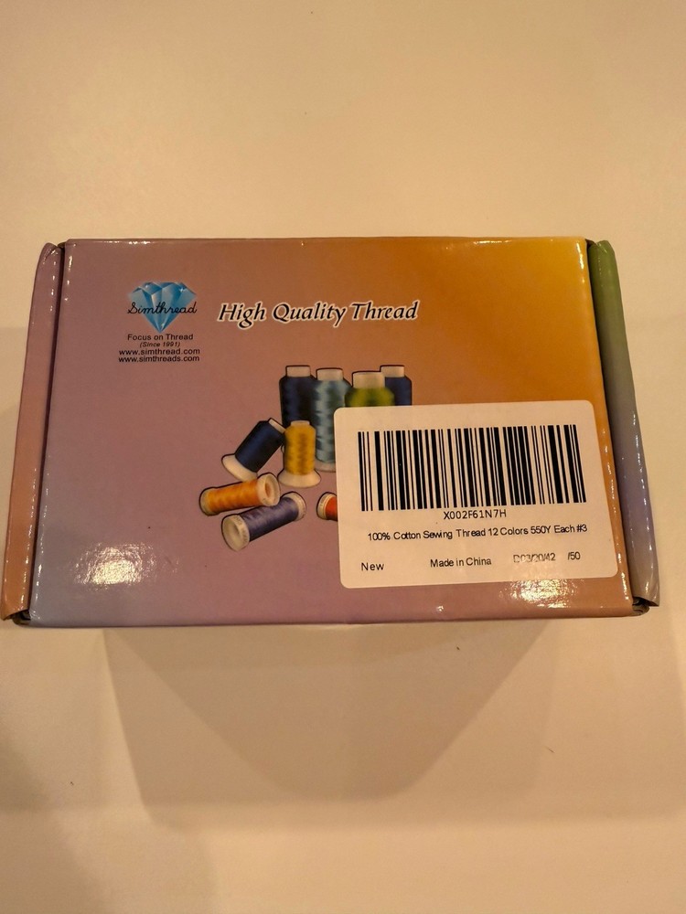 NIB Sealed SIMTHREAD HIGH QUALITY EMBROIDERY THREAD 40 SPOOLS, POLYESTER
